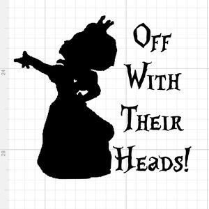 Queen of hearts 10" Decal